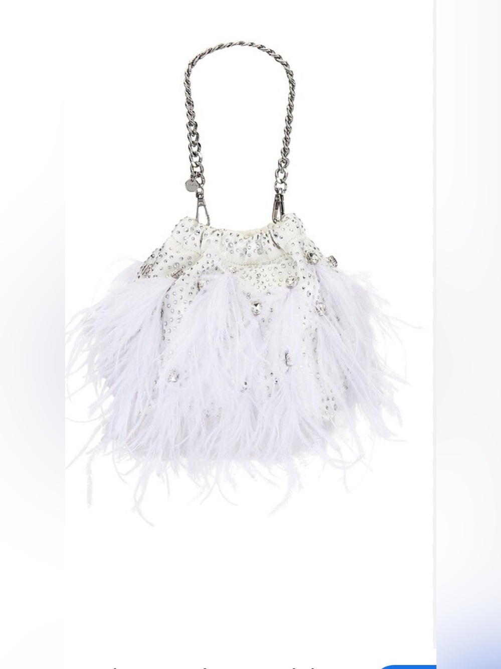 Olga Berg White Livvy Feather bag - Picture 2 of 4
